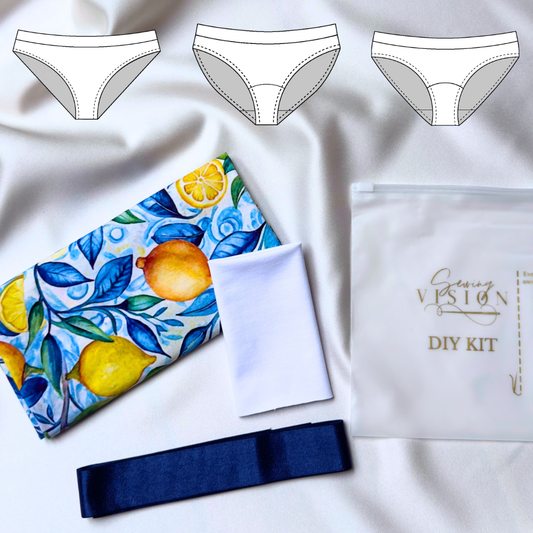 Stella / Mila / Maria Panties – DIY Kit (Amalfi Summer – Navy)
