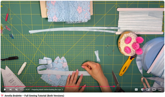 AMELIA bralette - PDF sewing pattern + FULL video tutorial (regular & cup-based sizes)