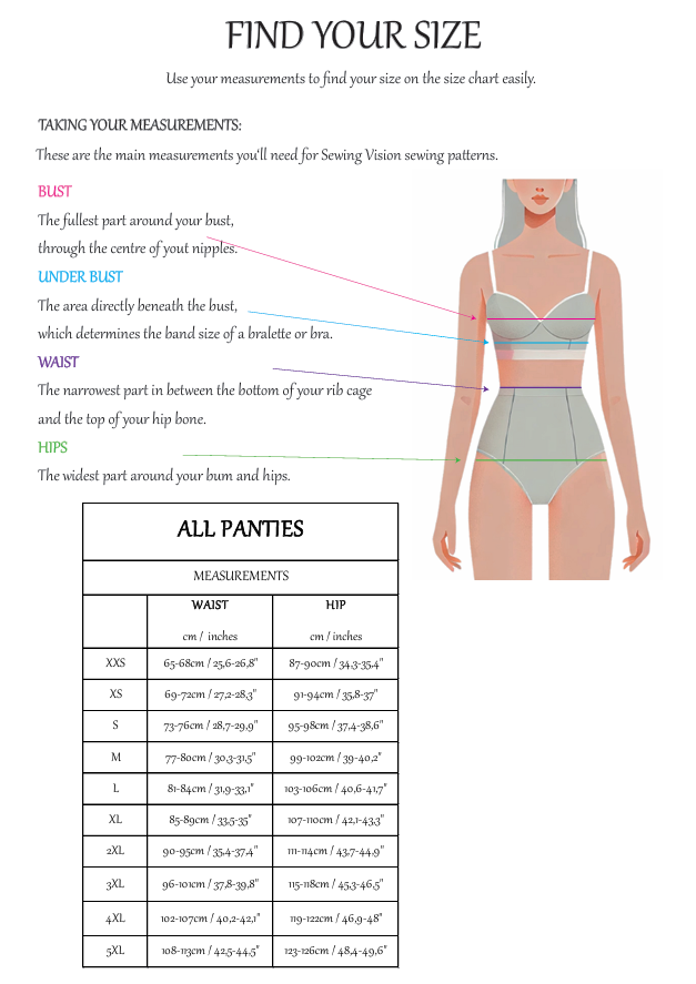 IRIS Tanga - PDF Schnittmuster (XXS-5XL)