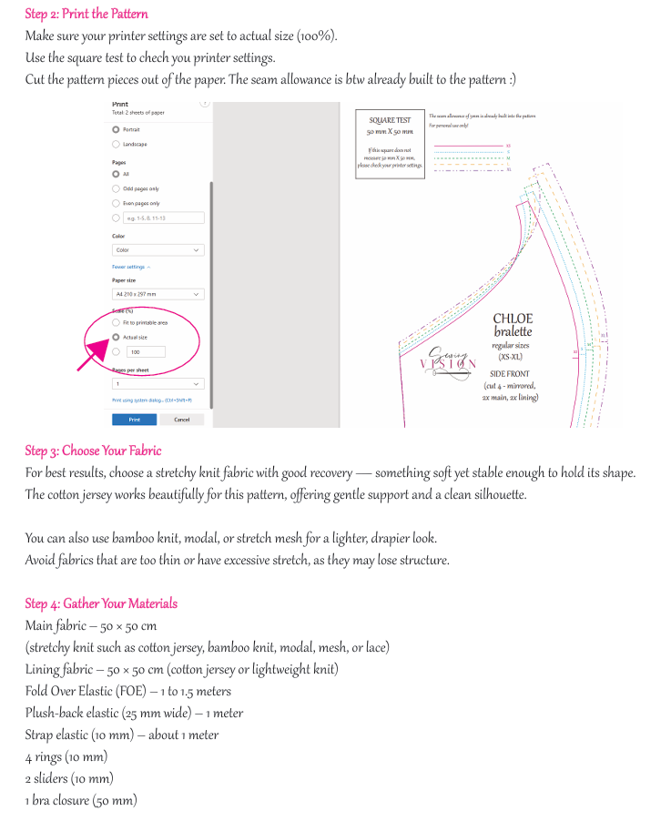 RAYA Sport-BH - PDF-Schnittmuster (XS-XL)