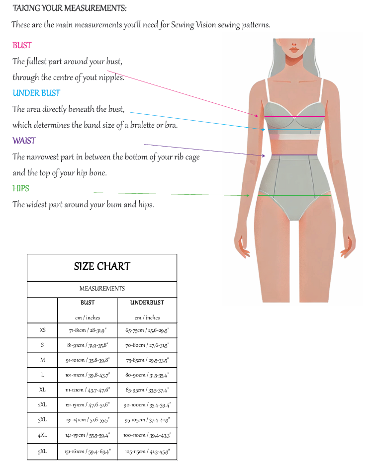 SOPHIE bra - PDF sewing pattern (XS-XL, cup A-H) | EN + DE