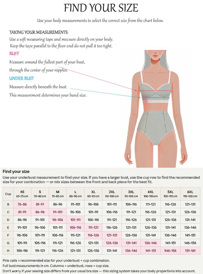 SANDY bikini top - PDF sewing pattern (XXS-6XL)