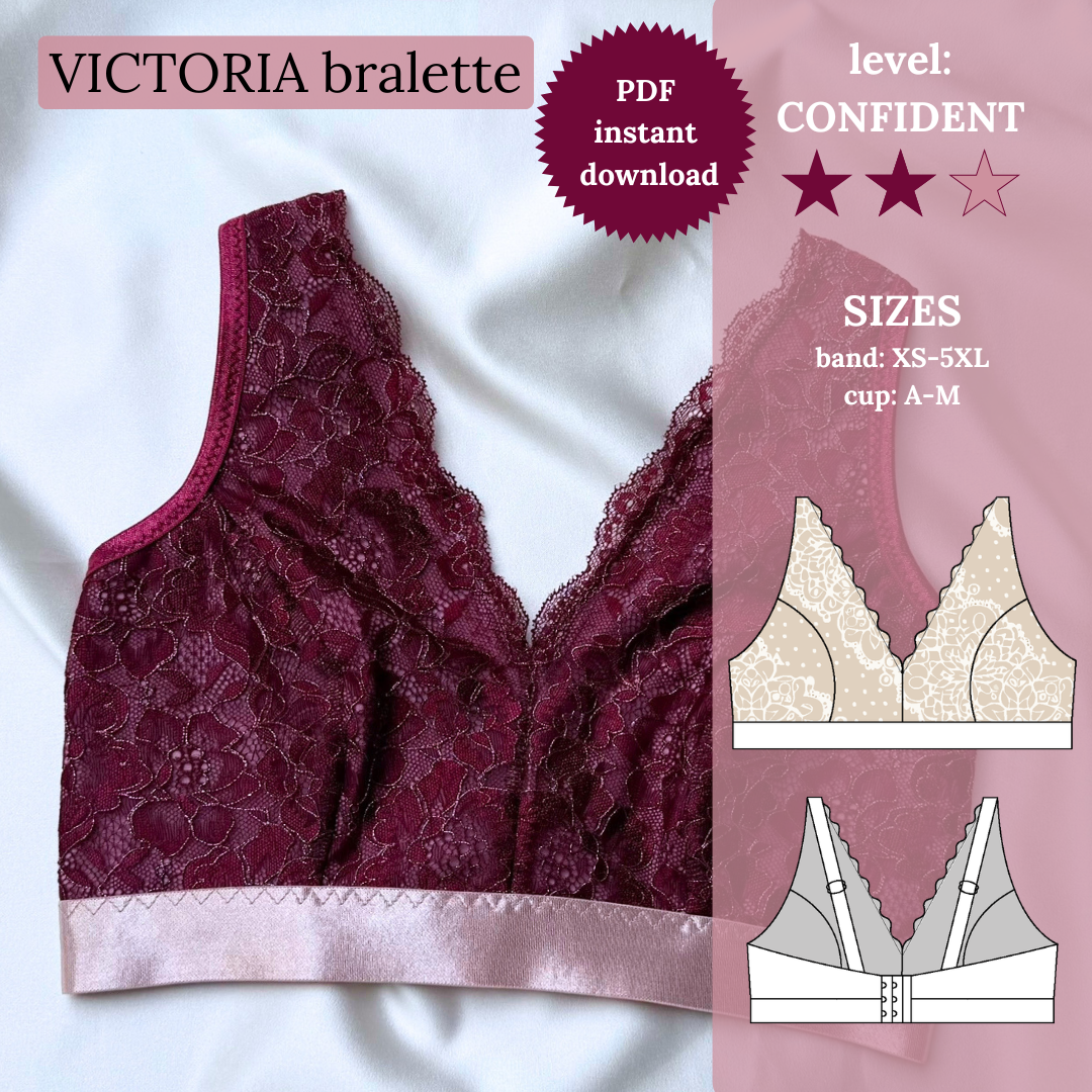 VICTORIA bra - PDF sewing pattern (XS-5XL, cup A-M) | EN + DE