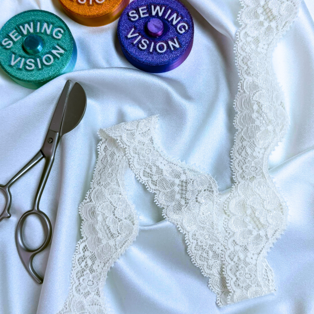 Stretch Lace Trim – White | 4cm