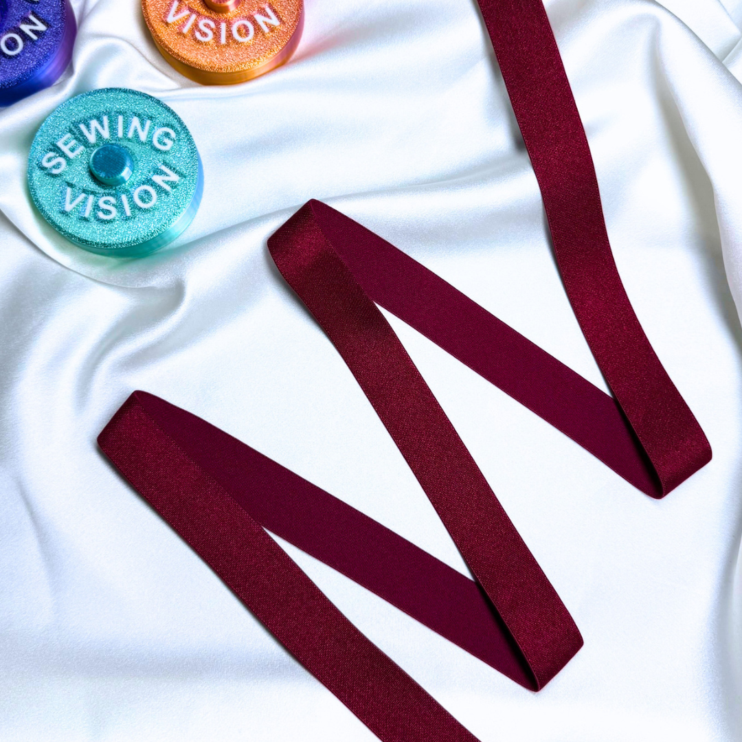 Satin Elastic Band – Wine | 20mm
