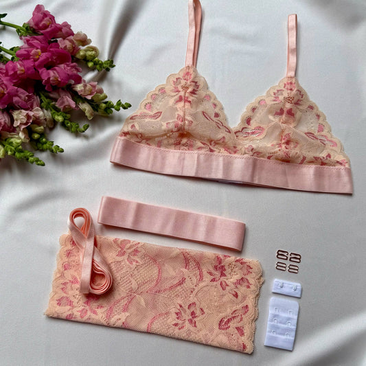 Peach Bloom – Amelia Bralette DIY Kit 🍑🌸