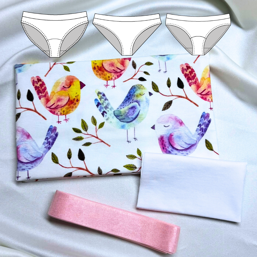 Stella / Mila / Maria Panties – DIY Kit (Birds)