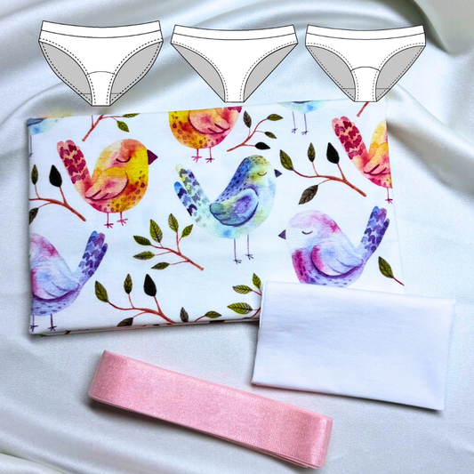 Stella / Mila / Maria Panties – DIY Kit (Birds)