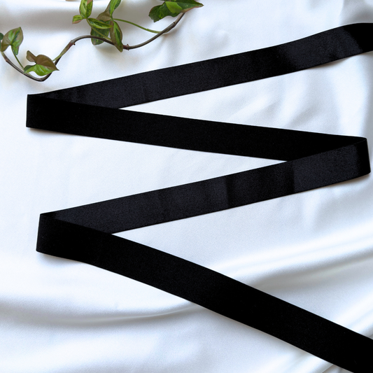 Satin Elastic Band – Black | 30mm