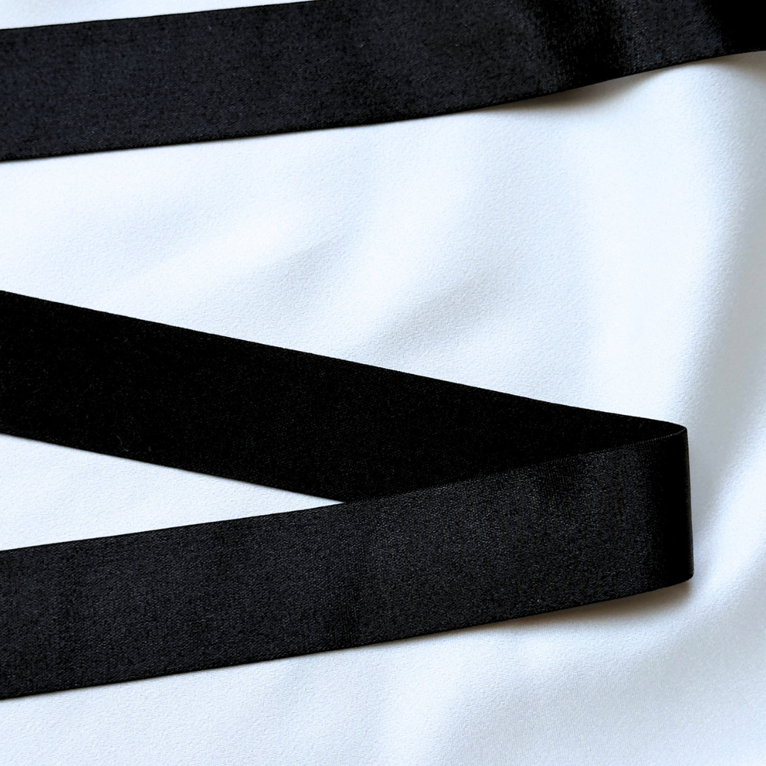 Satin Elastic Band – Black | 30mm