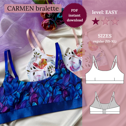 CARMEN bralette - PDF sewing pattern (XS-XL)