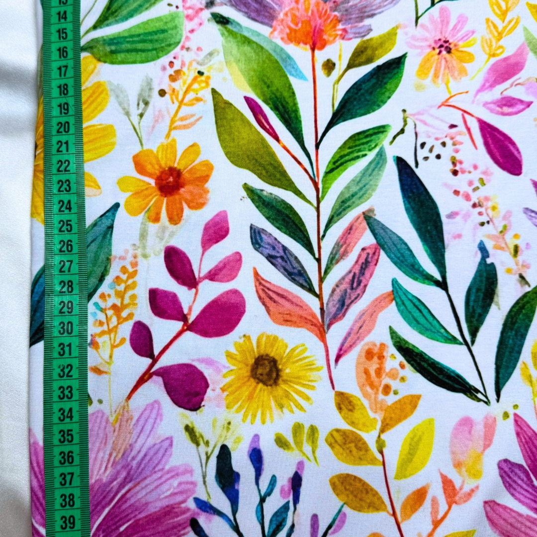 Watercolor Meadow – Cotton Jersey Fabric (0.75m cut)