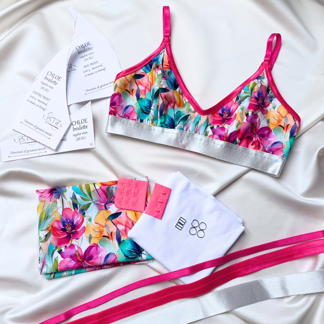 Chloe Bralette – DIY-Kit (Aquarell-Blüte)