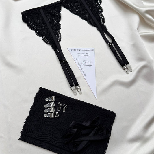 DIY kit – Christine garter belt Black