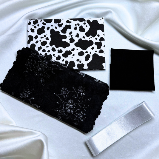 Stella / Mila / Maria Panties – DIY Kit (Cow Girl / Black Lace Back)