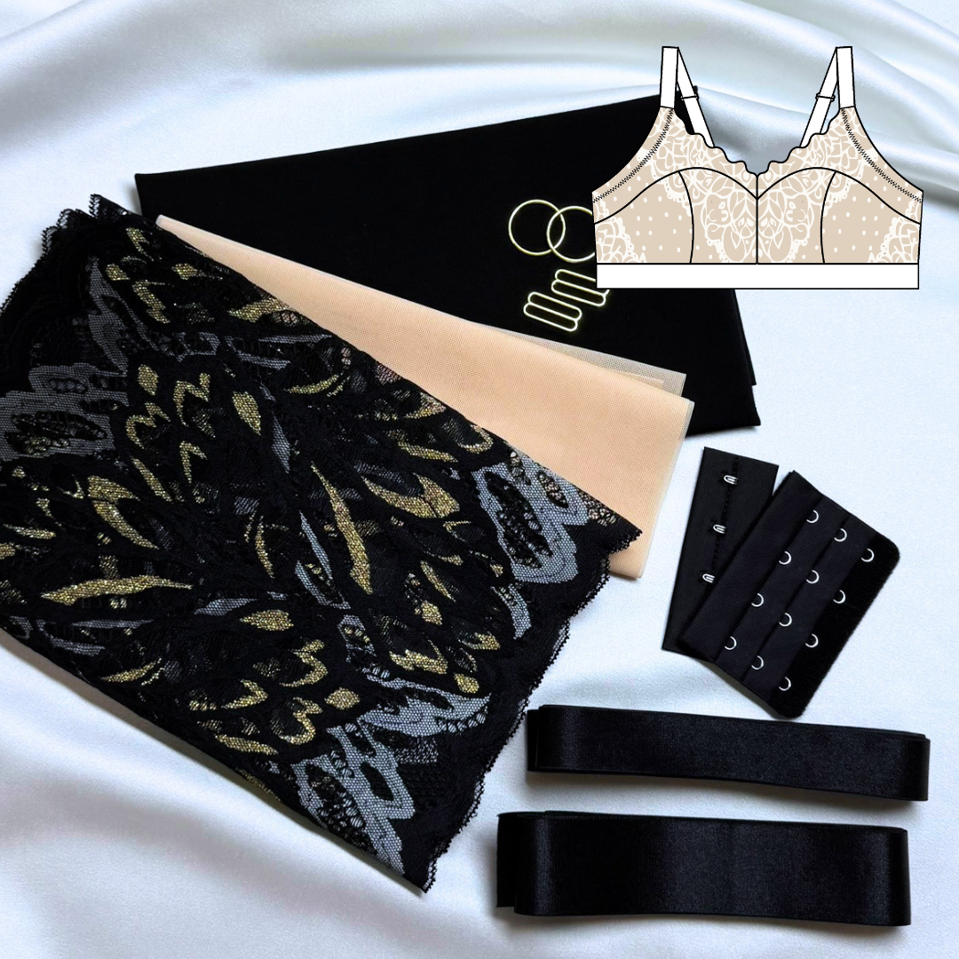 Zoe Bralette – DIY Kit (Golden Lace)