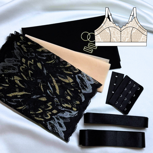 Zoe Bralette – DIY Kit (Golden Lace)