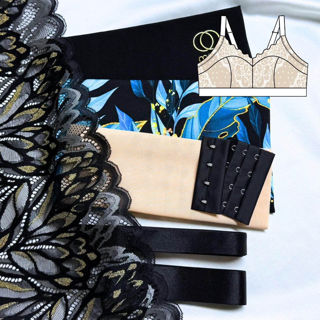 Zoe Bralette – DIY Kit (Golden Leaves)