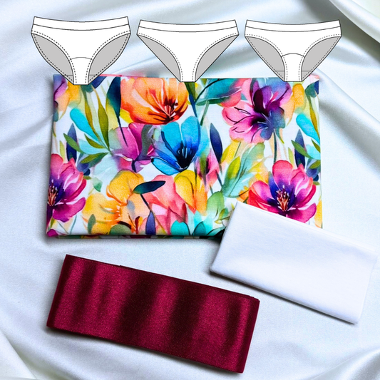 Stella / Mila / Maria Panties – DIY Kit (Watercolor Bloom)