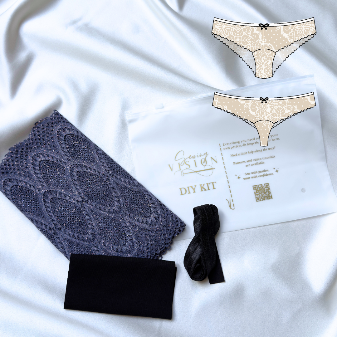 Nicole & Nella Panties – DIY-Kit (Mitternachtsblüte)