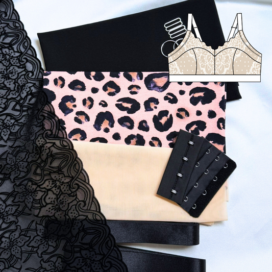 Zoe Bralette – DIY Kit (Pink Leopard)
