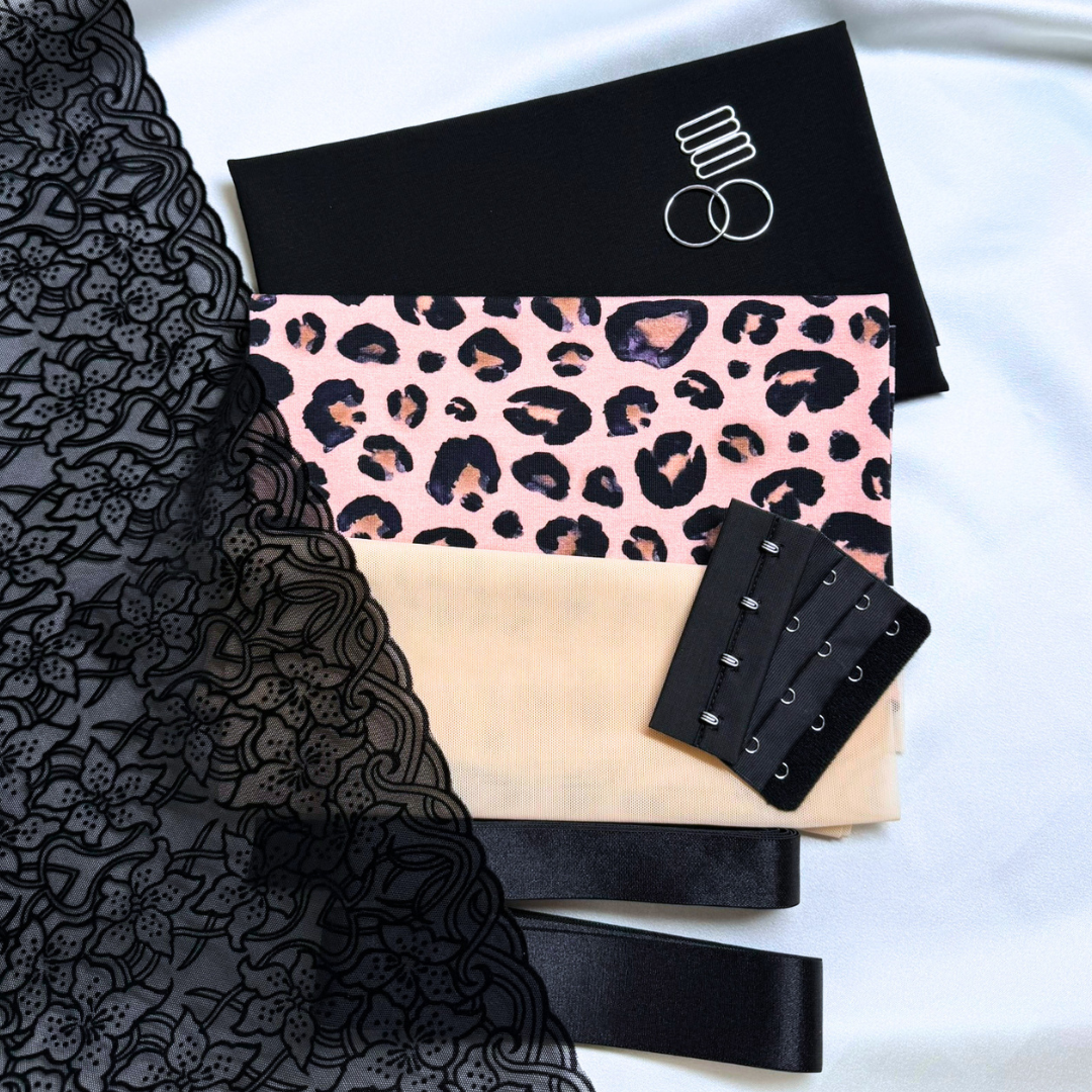 Zoe Bralette – DIY Kit (Pink Leopard)