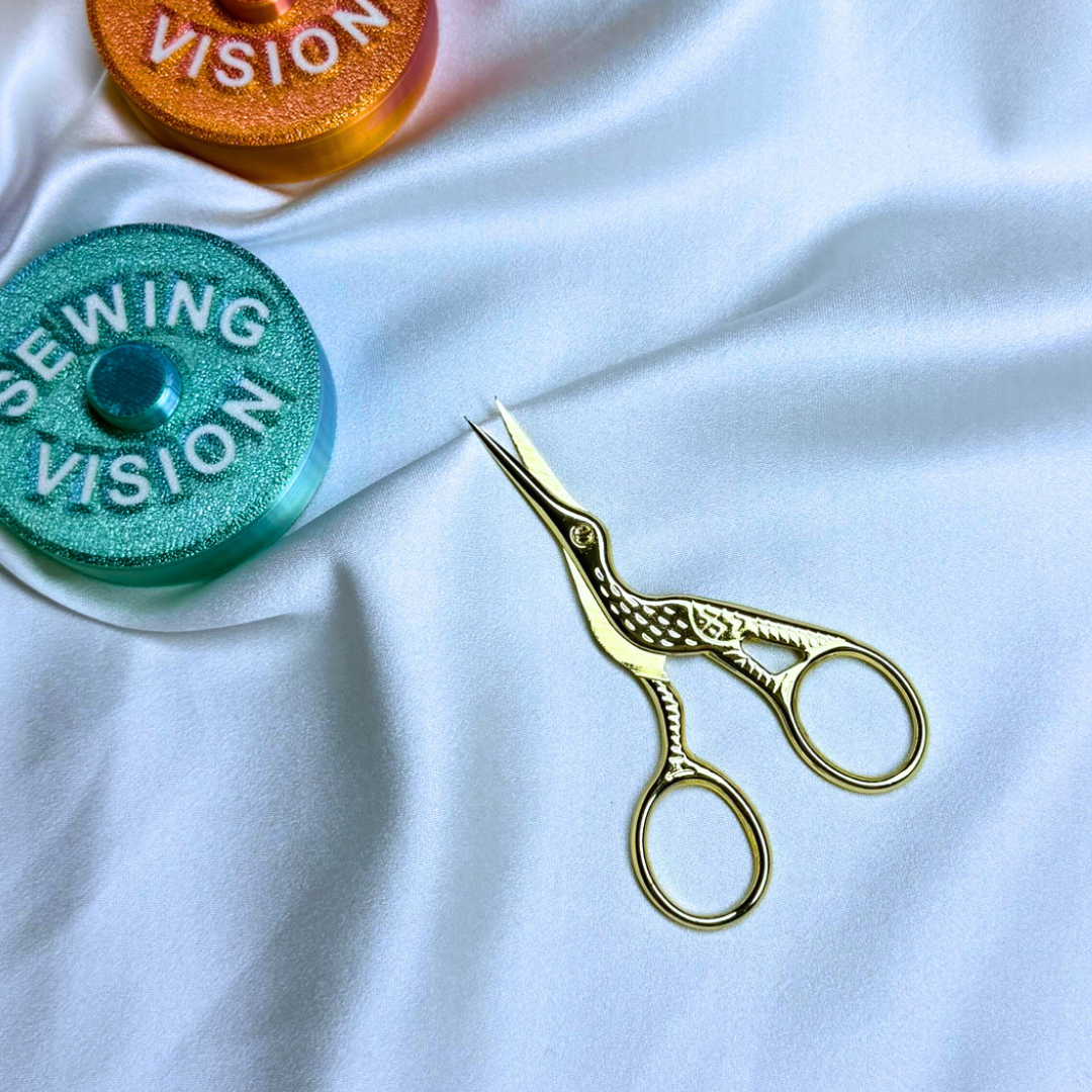 Stork Embroidery Scissors – Gold