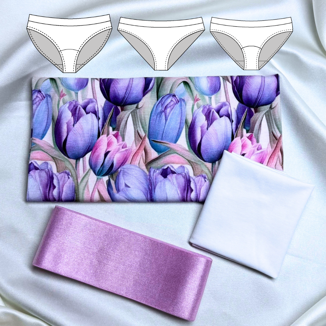 Stella / Mila / Maria Panties – DIY Kit (Tulip Garden)