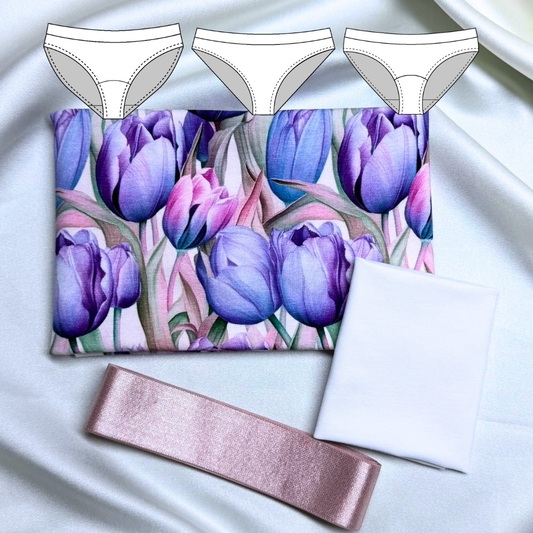 Stella / Mila / Maria Panties – DIY Kit (Tulip Garden) – Regular Sizes